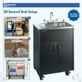 thumbnail image 3 of Ozark River Manufacturing Premier S1D, Portable Sink Hand Wash Station, 110V, Deep Stainless Sink Basin-Black Laminate Cabinet, 3 of 9