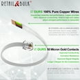 thumbnail image 2 of 6 Foot Phone Extension Cord for Landline Telephones • High End Quality RJ11 Phone Cable • Pure Copper • 50 Micron Gold Contacts • Made in USA (White, 6 ft), 2 of 5