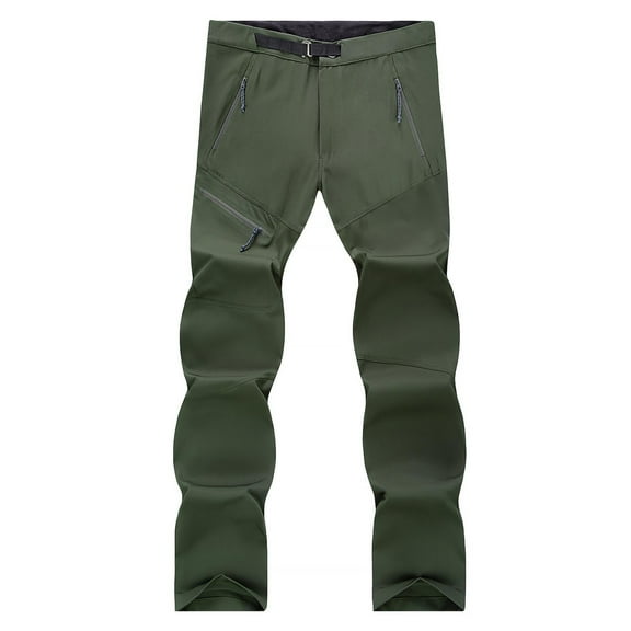 IROINNID Cargo Pants for Men Outdoor Drawstring Waist Relaxed Fit Sports Long Cargo Pants with Multi-pockets,Olive Green