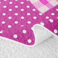 thumbnail image 5 of Erosebridal Chic Floral Bow Knot Twin Quilt Set for Girls Teens,Purple Polka Dots Twin Coverlet Set, 5 of 7