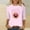 Pink, variant on EchfiProm Tee Shirts Womens 3/4 Sleeve Breast Cancer Pink Pullover Loose Fit Fall Crew Neck Tops
