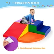 Gymax 4-Piece Toddler Playtime Corner Climber SoftZone Indoor Active Play Set
