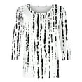 thumbnail image 6 of Women's Graphic Tee Shirt 3/4 Length Sleeve Plus Size Printed Summer Fall Tops Casual Crew Neck Tshirts (XL, White 02), 6 of 6