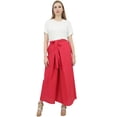thumbnail image 6 of Phagun Solid Pink Ladies Fisherman Harem Pants Self Tie Waist Casual Wear-S, 6 of 7