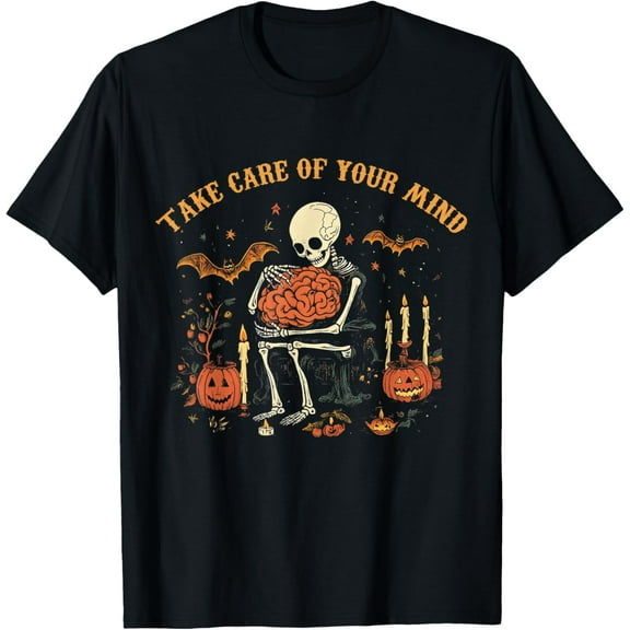 Take Care Of Your Mind, Mental Health Feeling Halloween Tees T-Shirt