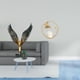 thumbnail image 2 of Escultura De Cristal Radiante Con Alas, Figura De Metal Feng Shui, Adorno Para Escritorio, Pasillo, Chimenea, Dormitorio, Sala De Estar, Oficina, Decoración., 2 of 8