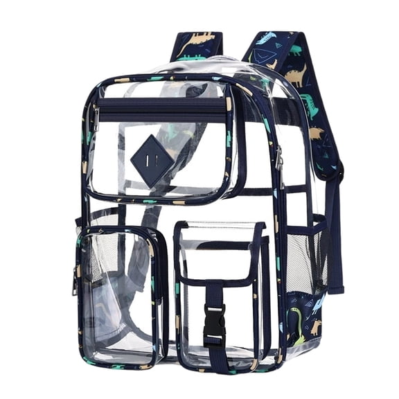 Large Clear Backpack Heavy Duty Stadium Approved See Through Bookbags Waterproof Transparent Backpacks
