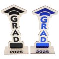 thumbnail image 1 of BRIGHTFUFU 2pcs Grad 2025 Wooden Sign Decorative Centerpiece For Graduation Ceremonies, 1 of 6