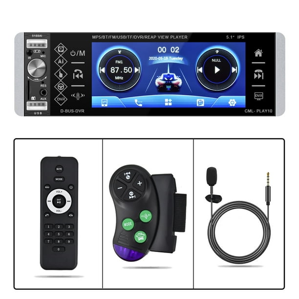 Poste Radio Voiture Bluetooth 5.1 avec Caméra de recul - Écran