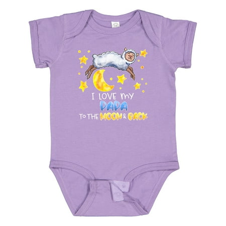 

Inktastic I Love My Papa to the Moon and Back Cute Sheep Gift Baby Boy or Baby Girl Bodysuit