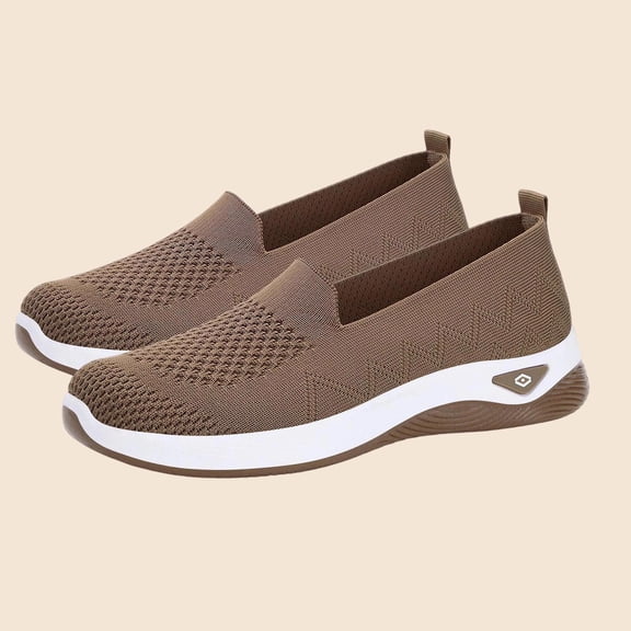 Caywon Women Slip On Sneakers, Mesh Breathable Walking Shoes, Lightweight Casual Flat Loafers, Comfortable Ladies Shoes Zapatillas Mujer