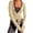 Beige, variant on Womens Summer Warp Top BWASD Casual Tie Front Shrug Long Sleeve Bolero Cardigan Lightweight Solid Color Shirts for Workout Ballet Yoga Sport Outdoor White S-L