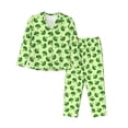 thumbnail image 1 of Fotbe Broccoli Vegetables Conjunto de Pijama de Manga Larga para Mujer con Estampado, Ropa de Dormir de 2 Piezas, Conjunto de Casa Suave y Cómodo con Bolsillos-Medium, 1 of 7