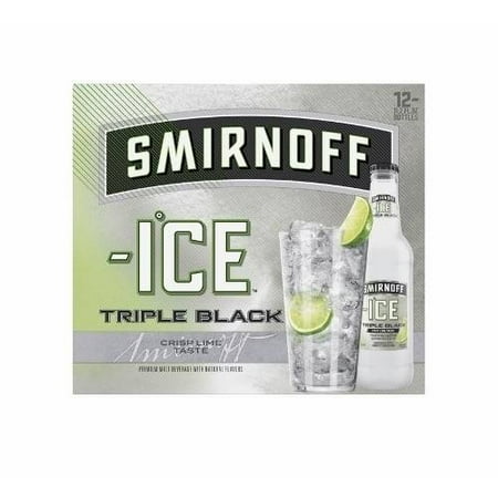 Smirnoff Ice Beer Triple Black Cocktail, 12 pack, 11.2 fl oz