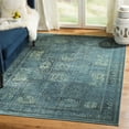 thumbnail image 2 of SAFAVIEH Vintage Zen Bordered Area Rug, Turquoise/Multi, 2' x 3', 2 of 9