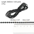 thumbnail image 2 of Unique Bargains Chaîne à Billes pour Stores de 3,83 Yards 3 Pcs Stores à Rouleau pour Pièces de Réparation de Fenêtre, Noir, 2 of 5
