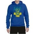 thumbnail image 2 of Not Only Am I Perfect I'm Ukrainian Too! Unisex Graphic Hoodie Sweatshirt, Royal, Large, 2 of 4