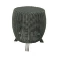 thumbnail image 1 of Grapevine Lisa Wicker Stool End Table, Black, 1 of 8