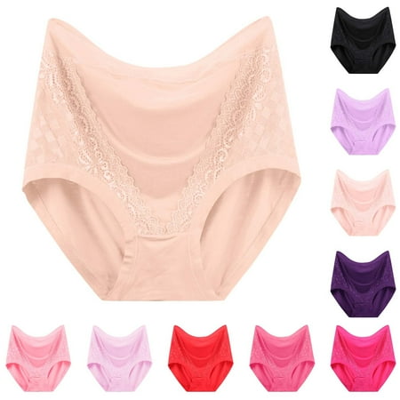 Summer Savings Clearance 2025! itsun Plus Size Womens Underwear  Cotton Underwear for Women  Women s High Waisted Soft Breathable Panties Stretch Seamless Briefs Watermelon Red XL