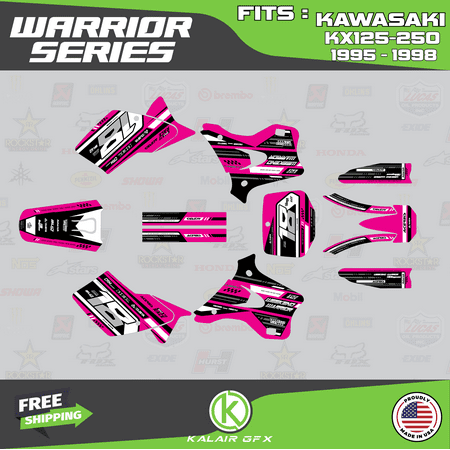 Kalair GFX Graphics Kit for Kawasaki KX250 (1995-1998) Warrior Series