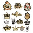 thumbnail image 1 of Insignia de tela de corona de estilo británico, accesorios de parche DIY para modelado, insignia de sombrero, pegatinas bordadas de tela bordadas por ordenador, 1 of 5