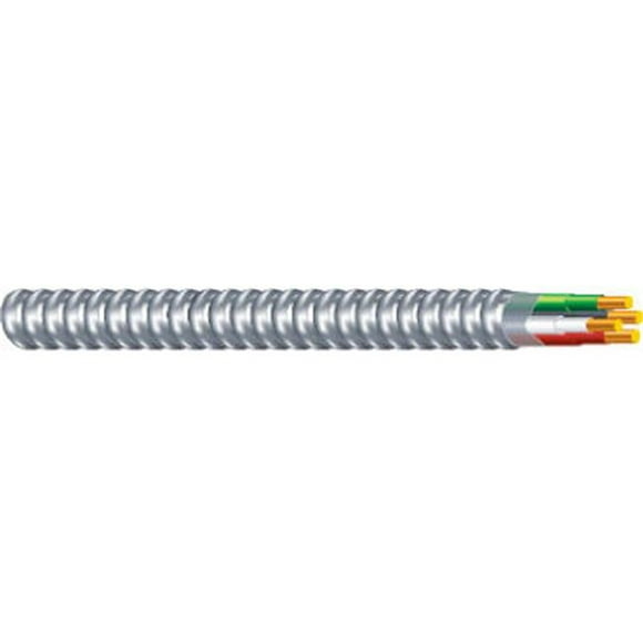 AFC Cable Systems 2104S22-AFC 25 pi. 12-2 THHN Câble à revêtement métallique avec terre verte, aluminium