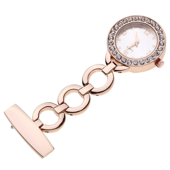 UPOUART 1Set Nurses Pocket Watch Rose Iron Timekeeping Chic Rolling for Nurses and Friends