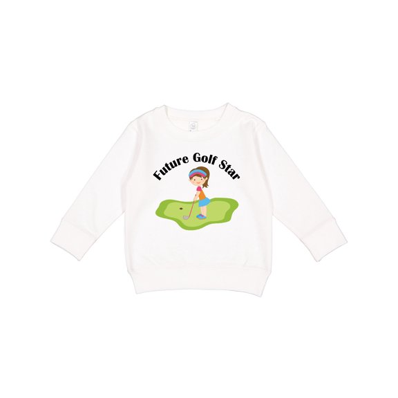 Inktastic Future Golf Star Girls Golfing Toddler Sweatshirt