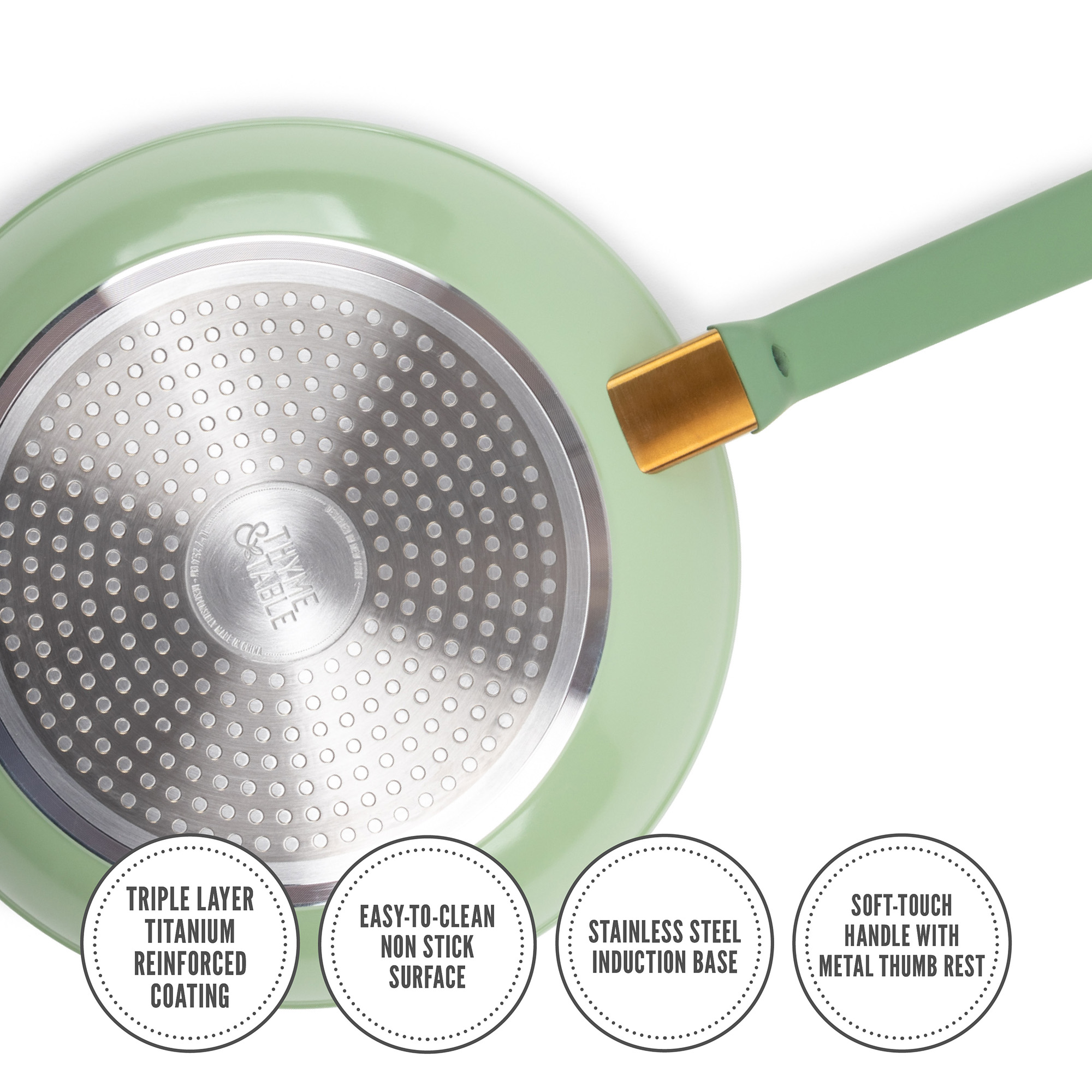 Thyme & Table 10 in Nonstick Fry Pan, Green photo 5