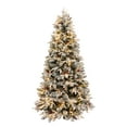 thumbnail image 1 of 7 Foot Light Flocked Green Balsam Fir Christmas Tree Pre-lit (7ft Pre-lit), 1 of 5