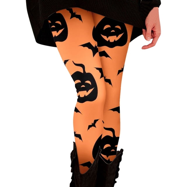 Gibobby Leggings con bolsillos dama Leggings estampados cómodos informales para mujer Pantalones largos yoga(Anaranjado, L)