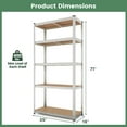 thumbnail image 3 of Costway 2 PCS 5 Tier Adjustable Garage Shelving Unit with 2000 lbs Max Load for Warehouse Silver, 3 of 9
