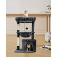 thumbnail image 5 of ANHXN Small Leopard Print Cat Tree for Indoor Cats, Cat Tower with Scratching Post, Modern Cat House with Padded Perch, Kittens Condo with Cradle, 5 of 14