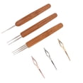 thumbnail image 4 of Juego de ganchillo para rastas, 6 piezas, gancho de ganchillo para rastas, herramienta para el cabello con bloqueo curvo, tejido con agujas para rastas, calidad de ganchillo en la que puedes confiar, 4 of 9