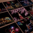 thumbnail image 4 of Magic Scratch Art Paper, Mini Envelope Postcard, Rainbow Night View Scratchboard for Adults and Kids, Art & Crafts Set: 12Sheets Scratch Cards & 7 Tools Drawing Pen, Clean Brush (Colorful Fireworks), 4 of 4