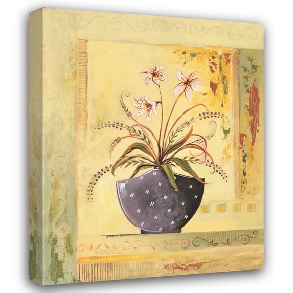 Gregory Gorham 20x24 Gallery Wrapped Canvas Wall Art Titled - Purple Vase