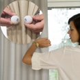 thumbnail image 5 of Curtain Tiebacks,Magnetic Curtain Tiebacks Pearl Ball Curtain Drapes Clips Rope Holdbacks for Home Office,2 Pieces (White), 5 of 5