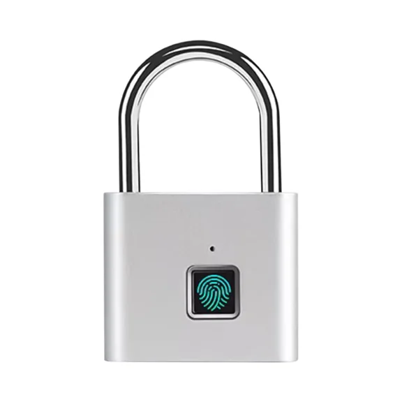 Smart fingerprint lock anti-theft keyless security padlock with USB cable, family gift