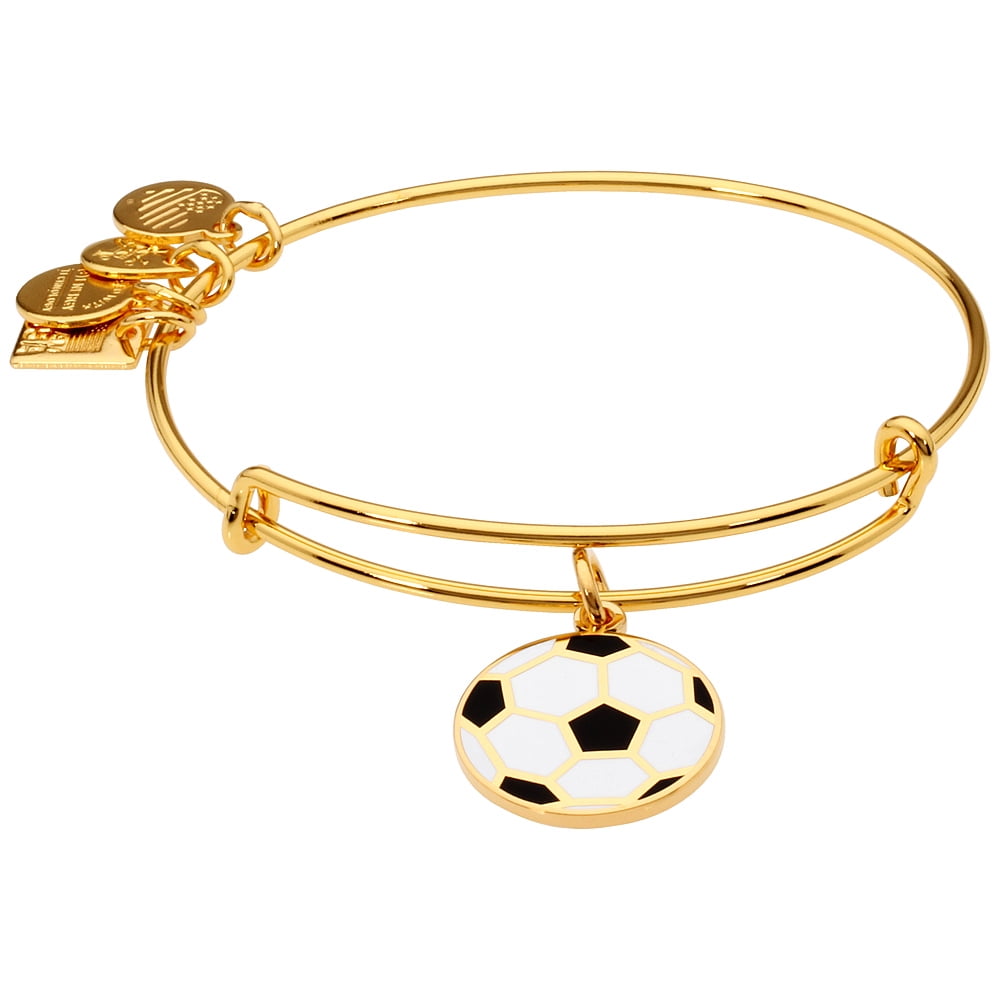 Alex and Ani Alex And Ani Team USA Soccer Ball Charm Yellow Gold Bangle Bracelet AS16US05YG