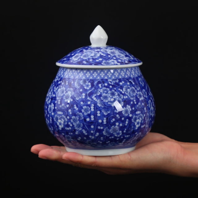 Tarro de jengibre de cerámica de estilo chino, florero decorativo, decoración del hogar, decoración de mesa, tarro de para boda, restaurante, Estilo A Baoblaze Tarro de jengibre de cerámica
