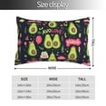 thumbnail image 4 of Disketp Pillow Covers Avocado Love Pattern Throw Pillow Case Cushion Covers,Cushion For Bedroom,Couch,Home-14"X20", 4 of 9