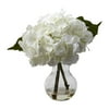 Nearly Natural White Blooming Hydrangea Artificial Flower Arrangement