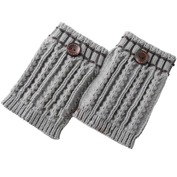 Wosthever Puños para botas cortos, fáciles de combinar, protectores, estirables, moldeadores de moda, manga de pantorrilla, calentador de Suministros térmicos luz gary