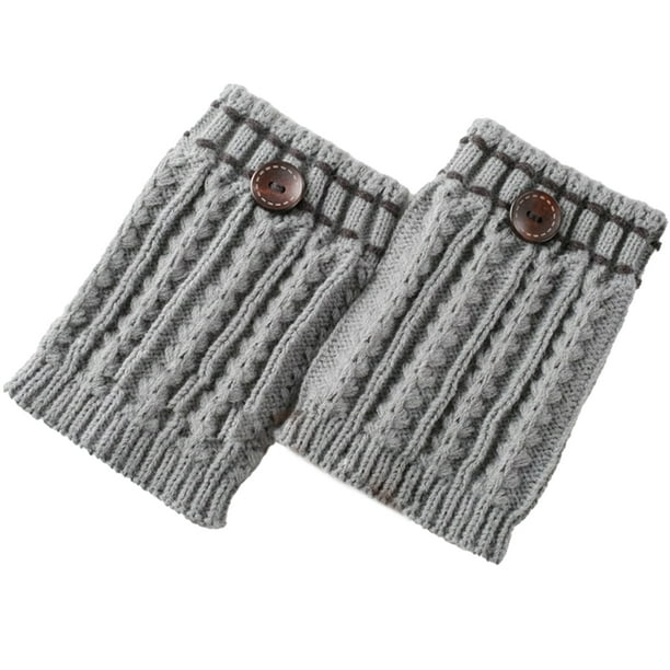 Bewildely Puños para botas, fácil de combinar, estirable, moldeador de moda, manga de pantorrilla, calentador de piernas cómodo, calcetín grueso Suministros térmicos luz gary Bewildely HA059254-07