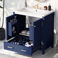 thumbnail image 3 of 30" Bathroom Vanity With Single Sink, Soft Closing Door, Drawer Combo Cabinet Undermount Sink, Solid Wood Multifunctional Storage Cabinet For Bathroom, 3 of 9
