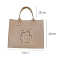 thumbnail image 2 of 1 bolsa de fieltro, nueva bolsa de compras portátil de fieltro con dibujos animados, bolsa de fieltro de gran capacidad y cómoda, 2 of 5