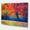 thumbnail image 3 of Designart ' Abstract Vibrant Red Tree In Autumn Landscape ' Traditional Canvas Wall Art Print, 3 of 4