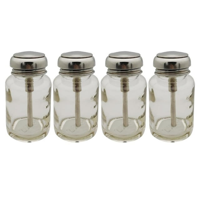 Paquete de 4 botellas de dispensador de bomba con cierre vacío de 80 ml para de uñas, y removedor de maquillaje Salvador Dali Prensa Botella Dispensador 80ml