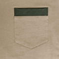 thumbnail image 4 of Men Cotton Polo Shirts Long Sleeve with Pocket Golf Shirts Shirts for Men Casual Work Athletic Collared T-Shirts Size 3XL Khaki, 4 of 8