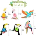thumbnail image 2 of Naler 6-Pack Tropical Birds Paper Cutouts, Hawaiian Summer Beach Luau Party Decorations for Tiki Bar Home Classroom, 2 of 7